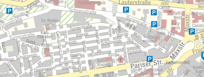 Kartenausschnit Japanischer Garten © Stadt Kaiserslautern
