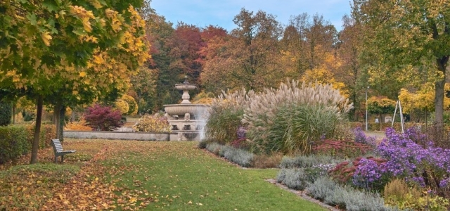 Ein Friedhof in Kaiserslautern im Herbst