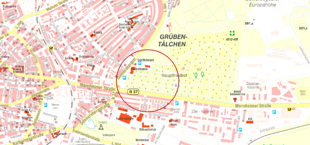 Lage Hauptfriedhof
