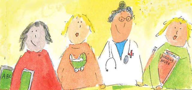 Zusammenkunft verschiedener Professionen zum Thema Kinderschutz