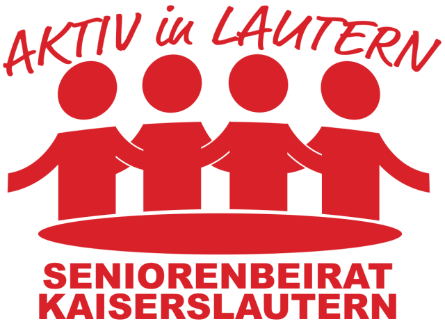 Logo des Seniorenbeirats mit vier Figuren und der Überschrift Aktiv in Lautern