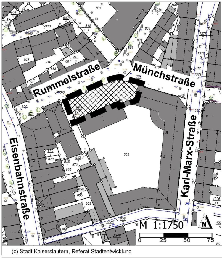 Plan Rummelstraße © Stadt Kaiserslautern