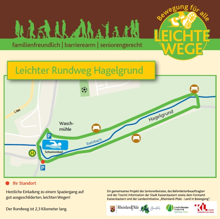 © Stadt Kaiserslautern Wegetafel Leichter Weg Hagelgrund © Stadt Kaiserslautern