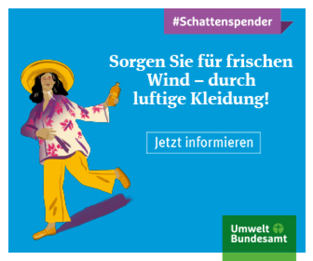 Schattenspenderkampagne © Umwelt Bundesamt (UBA)