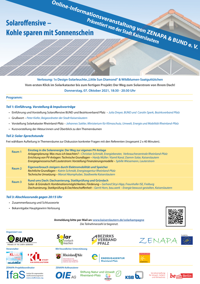 Programm der Solarkampagne am 07.10.2021 © Stadt Kaiserslautern