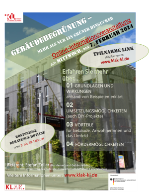 Informationen Veranstaltung Gebaeudebegruenung