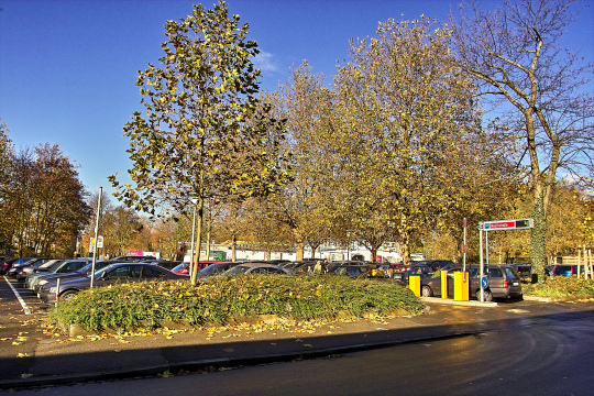 Einfahrt des Parkplatzes Meuthstraße I © Stadt Kaiserslautern