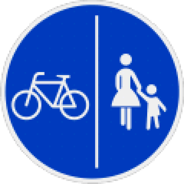Verkehrsschild Getrennter Geh- und Radweg